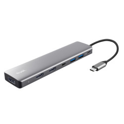 Trust 25661 hub & concentrateur USB Type-C Aluminium