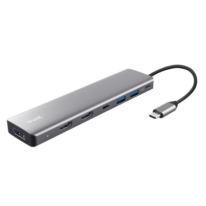 Trust 25661 hub & concentrateur USB Type-C Aluminium — vue 1