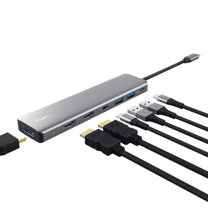 Trust 25661 hub & concentrateur USB Type-C Aluminium — vue 2