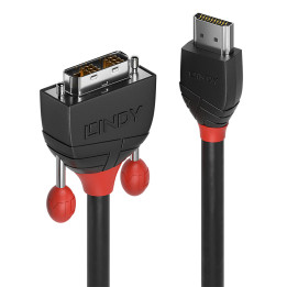 Lindy Câble HDMI vers DVI-D, Black Line, 1m — vue 1