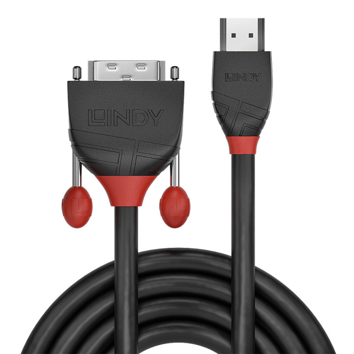 Lindy Câble HDMI vers DVI-D, Black Line, 1m — vue 2