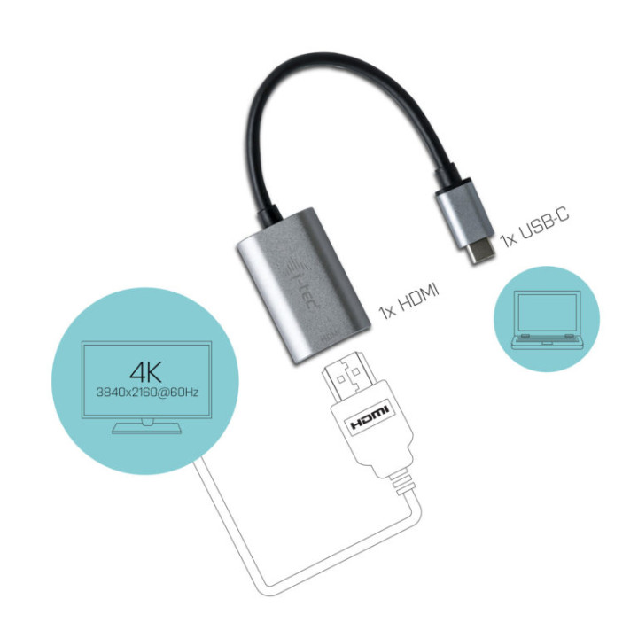i-tec Metal USB-C HDMI Adapter 4K/60Hz — vue 4
