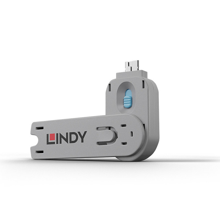 Lindy Clé pour bloqueur de port USB A, Bleu — vue 1