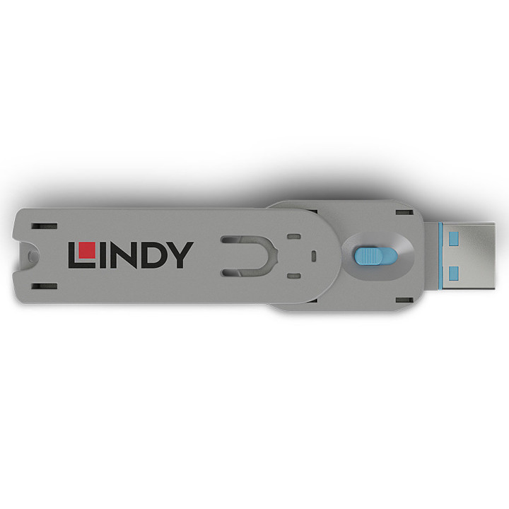 Lindy Clé pour bloqueur de port USB A, Bleu — vue 2