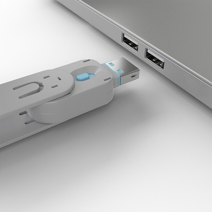 Lindy Clé pour bloqueur de port USB A, Bleu — vue 3