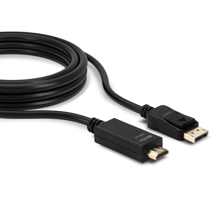 Lindy Câble adaptateur DisplayPort vers HDMI 4K30Hz de 1m — vue 3