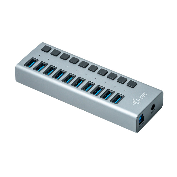 i-tec USB 3.0 Charging HUB 10 port + Power Adapter 48 W — vue 3