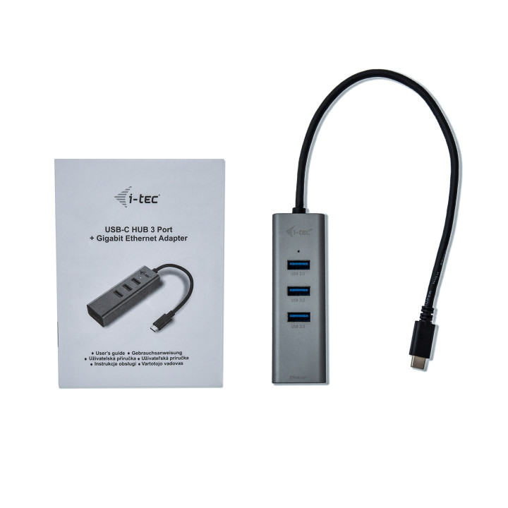 i-tec Metal USB-C HUB 3 Port + Gigabit Ethernet Adapter — vue 4