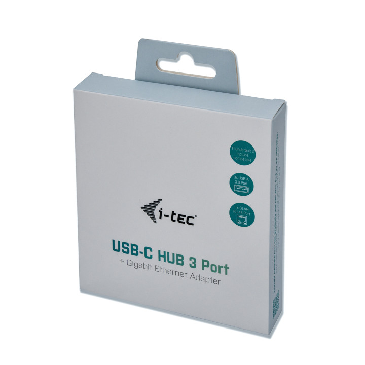 i-tec Metal USB-C HUB 3 Port + Gigabit Ethernet Adapter — vue 5