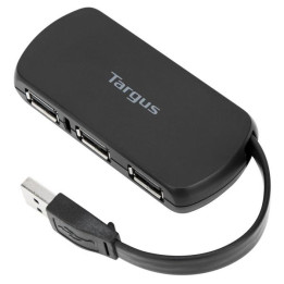 Targus ACH114EU hub & concentrateur USB 2.0 480 Mbit/s Noir — vue 1