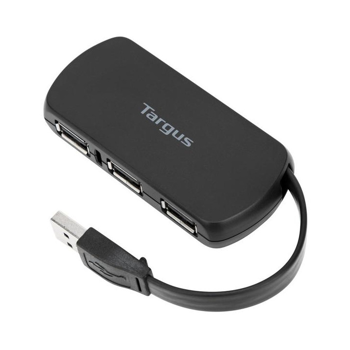 Targus ACH114EU hub & concentrateur USB 2.0 480 Mbit/s Noir — vue 1