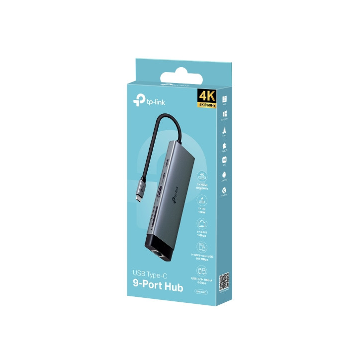 TP-Link UH9120C hub & concentrateur USB 3.2 Gen 1 (3.1 Gen 1) Type-C 5000 Mbit/s — vue 4