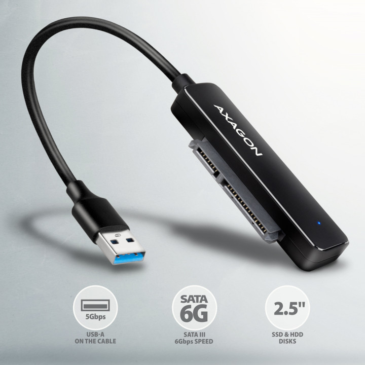 Axagon ADSA-FP2A carte et adaptateur d'interfaces SATA, USB 3.2 Gen 1 (3.1 Gen 1) — vue 2