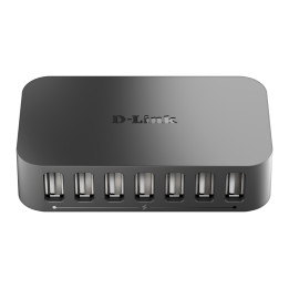 D-Link DUB-H7 USB 2.0 Type-B 480 Mbit/s Noir — vue 1