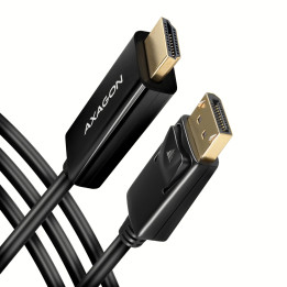 Axagon RVD-HI14C2 câble vidéo et adaptateur 1,8 m HDMI Type A (Standard) DisplayPort Noir — vue 1