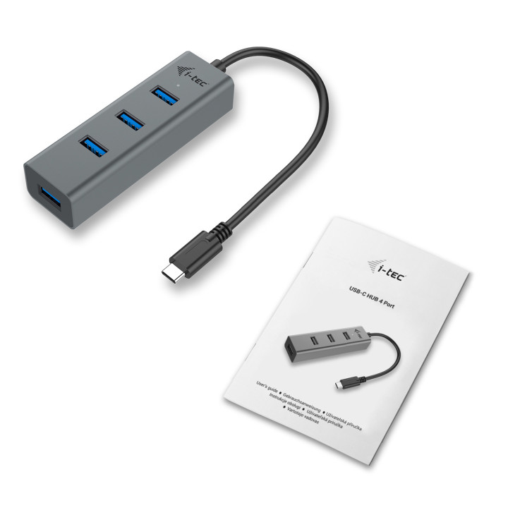 i-tec Metal USB-C HUB 4 Port — vue 3