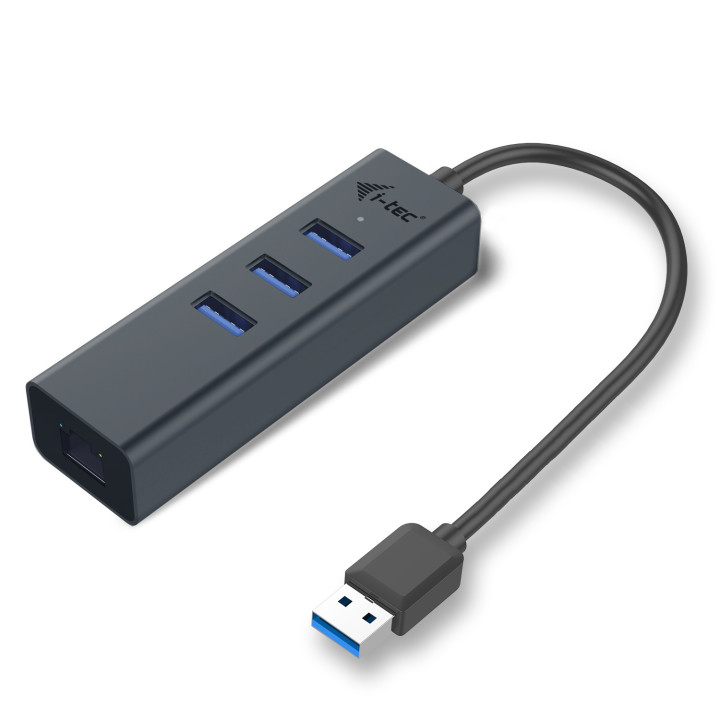 i-tec Metal USB 3.0 HUB 3 Port + Gigabit Ethernet Adapter — vue 1