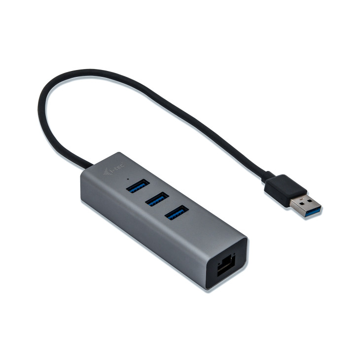 i-tec Metal USB 3.0 HUB 3 Port + Gigabit Ethernet Adapter — vue 2