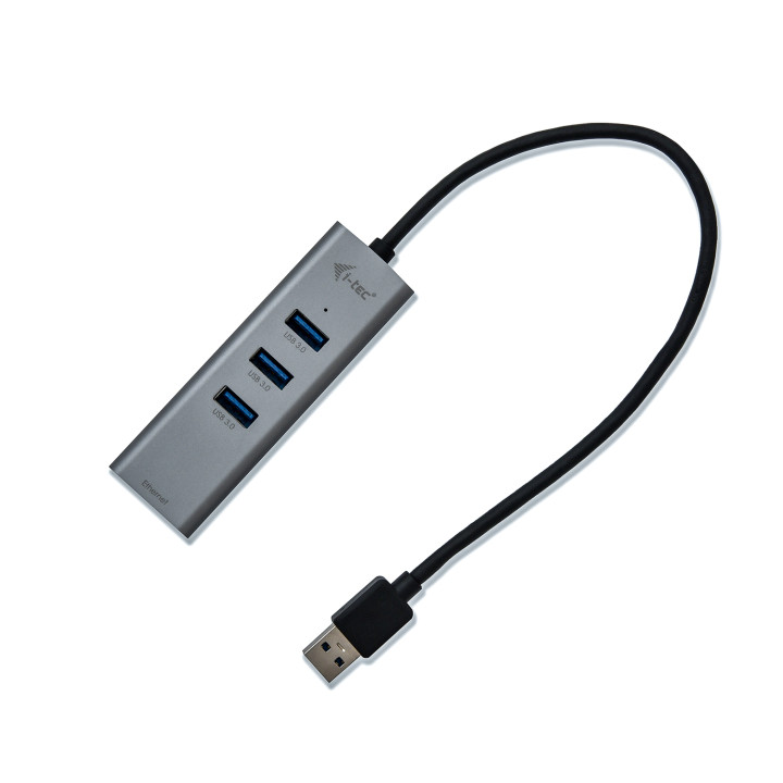 i-tec Metal USB 3.0 HUB 3 Port + Gigabit Ethernet Adapter — vue 3