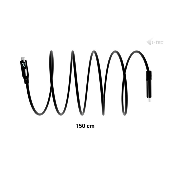 i-tec Thunderbolt 4/USB4 Class Pro Cable 240W with LCD (40 Gbps, 150 cm) — vue 3