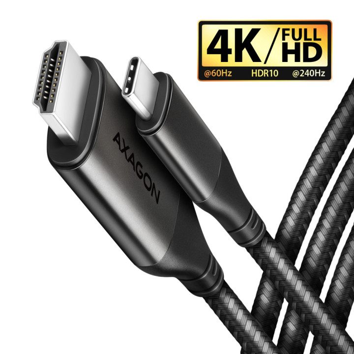 Axagon RVC-HI2MC câble vidéo et adaptateur 1,8 m USB Type-C HDMI Noir — vue 2