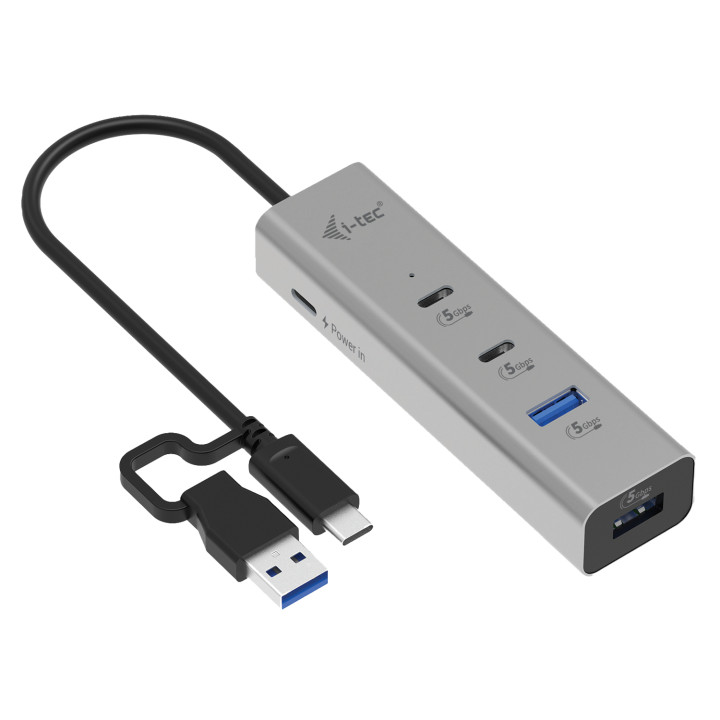 i-tec Metal Universal Charging HUB 2xUSB-C + 2x USB-A Port + Power Delivery 85W — vue 1
