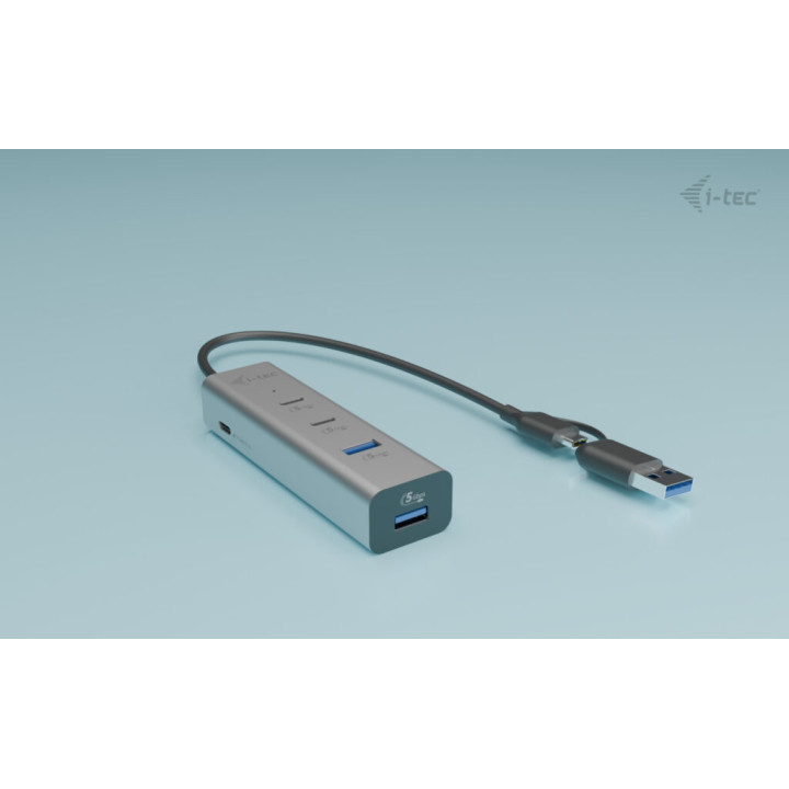 i-tec Metal Universal Charging HUB 2xUSB-C + 2x USB-A Port + Power Delivery 85W — vue 2