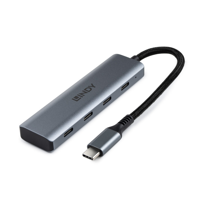 Lindy Hub USB 3.2 Gen 2 Type C 4 ports — vue 1