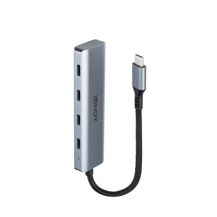 Lindy Hub USB 3.2 Gen 2 Type C 4 ports — vue 3