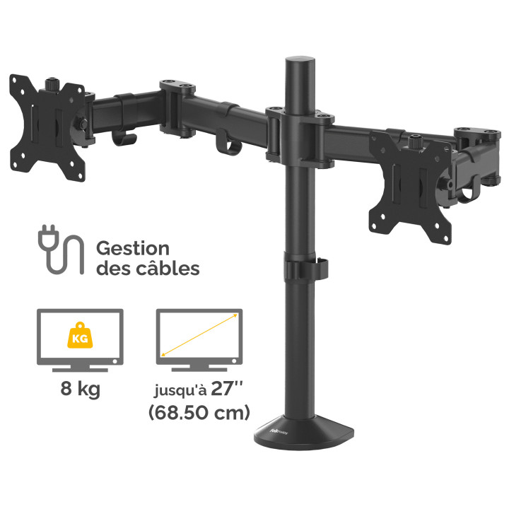 Fellowes Reflex 8502601 support d'écran plat pour bureau 68,6 cm (27") Noir — vue 3