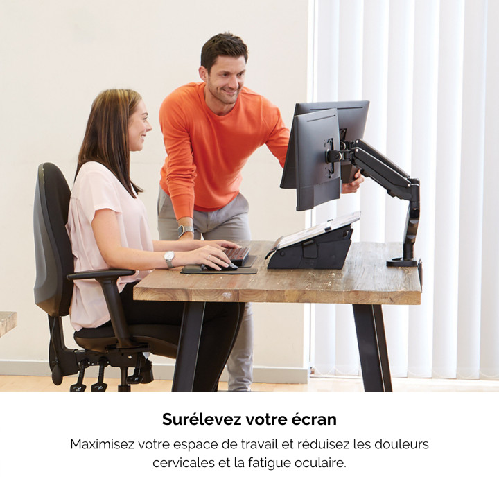 Fellowes Eppa Bras porte-écrans double - Noir — vue 3