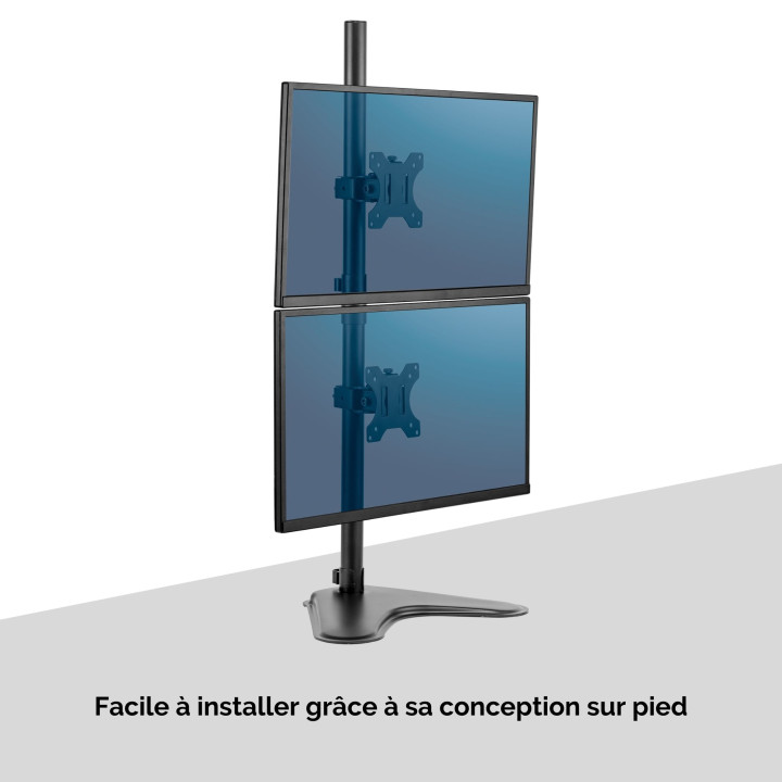 Fellowes Seasa Bras porte-écrans double vertical sur pied — vue 4
