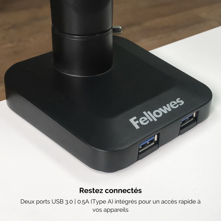 Fellowes Platinum Series Bras porte-écran simple - Noir — vue 5
