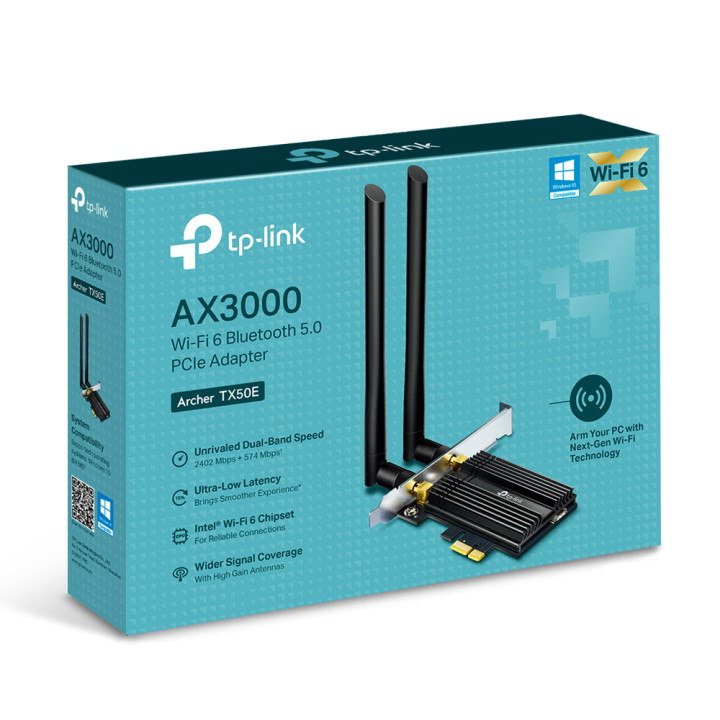 TP-Link Archer TX50E WLAN / Bluetooth 2402 Mbit/s — vue 2