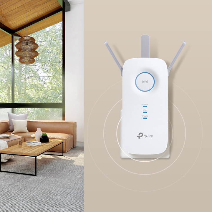 TP-Link RE550 prolongateur réseau Émetteur et récepteur réseau Blanc 10, 100, 1000 Mbit/s — vue 2