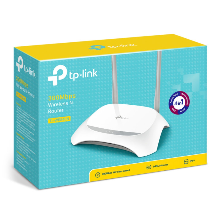 TP-Link TL-WR840N routeur sans fil Fast Ethernet Monobande (2,4 GHz) Gris, Blanc — vue 4