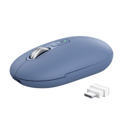 Trust Seron Slim Multi — Souris sans fil récepteur USB/Bluetooth
