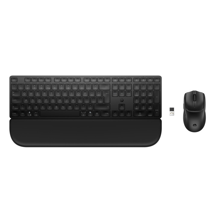 HP MultiDvcDuMdMSEKBCombowPR585C FR clavier Souris incluse maison/bureau RF sans fil + Bluetooth Noir — vue 2