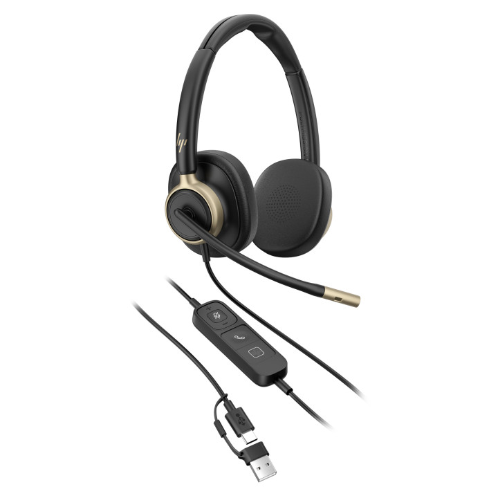 HP Poly Micro-casque filaire USB binaural Mission 825 — vue 3