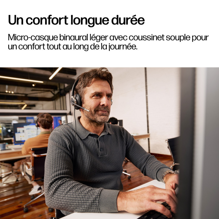 HP Poly Micro-casque filaire USB binaural Mission 825 — vue 5