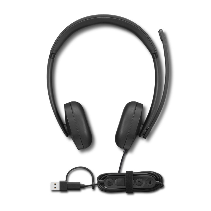 Lenovo VoIP Headset 5000 Casque Avec fil Arceau Bureau/Centre d'appels USB Type-C Noir — vue 3