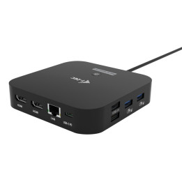 i-tec USB-C Dual HDMI Docking Station with Power Delivery 100 W — vue 1