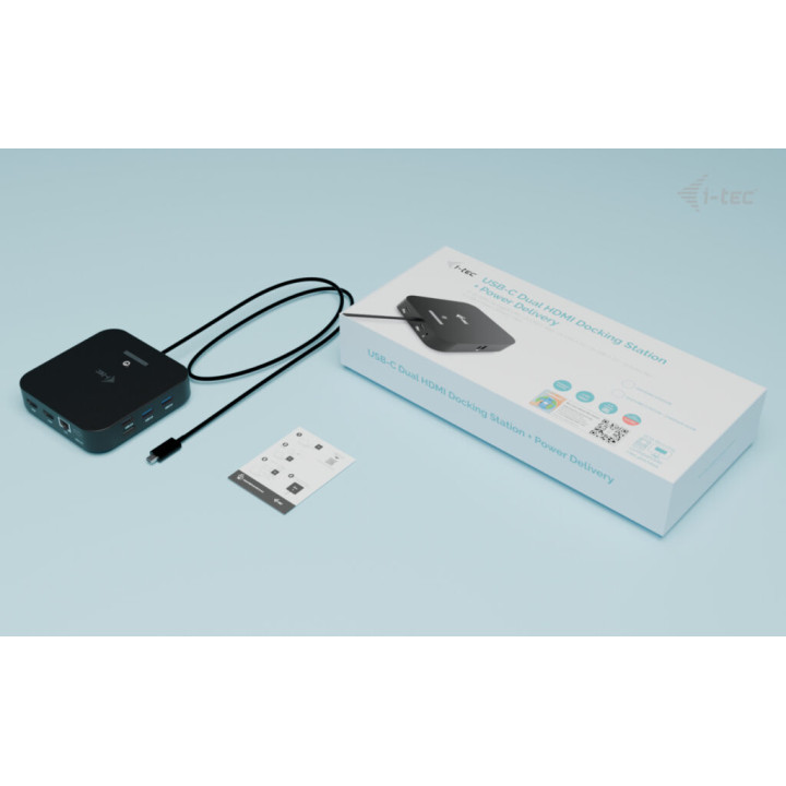 i-tec USB-C Dual HDMI Docking Station with Power Delivery 100 W — vue 4