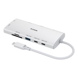 D-Link DUP-A01 hub & concentrateur USB 3.2 Gen 1 (3.1 Gen 1) Type-C 10000 Mbit/s Blanc — vue 1