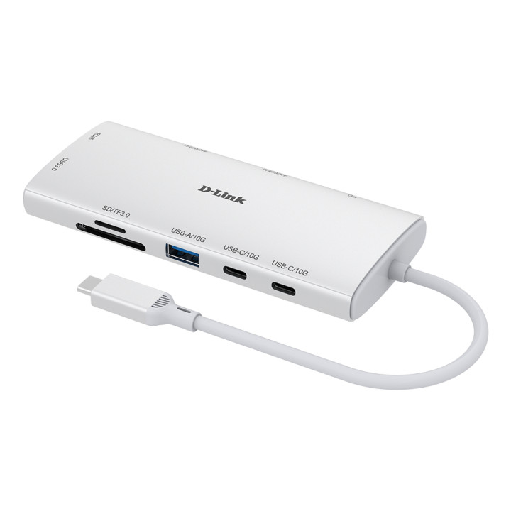 D-Link DUP-A01 hub & concentrateur USB 3.2 Gen 1 (3.1 Gen 1) Type-C 10000 Mbit/s Blanc — vue 1