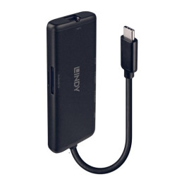 Lindy DST-Mini, Mini Docking Station USB-C pour Laptop avec prise en charge 4k & possibilité de charge 100W — vue 1