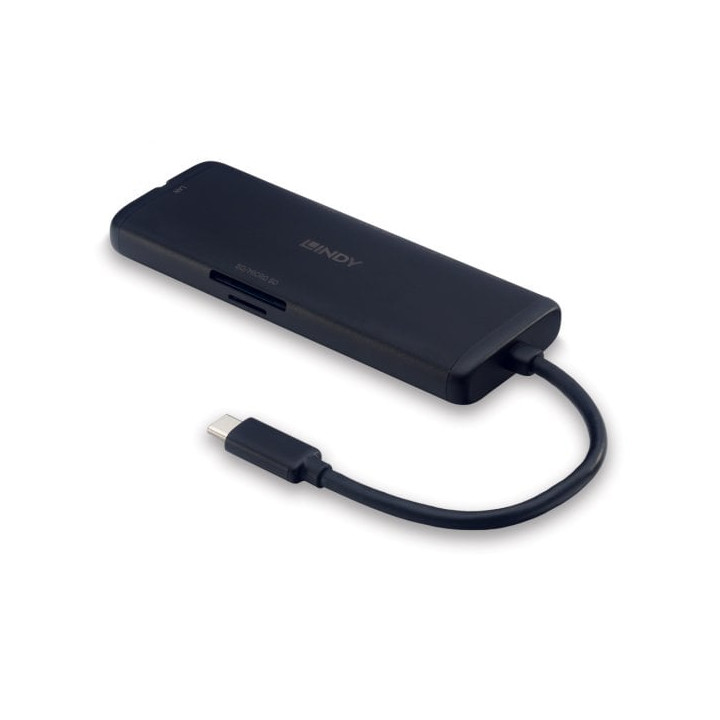 Lindy DST-Mini, Mini Docking Station USB-C pour Laptop avec prise en charge 4k & possibilité de charge 100W — vue 2