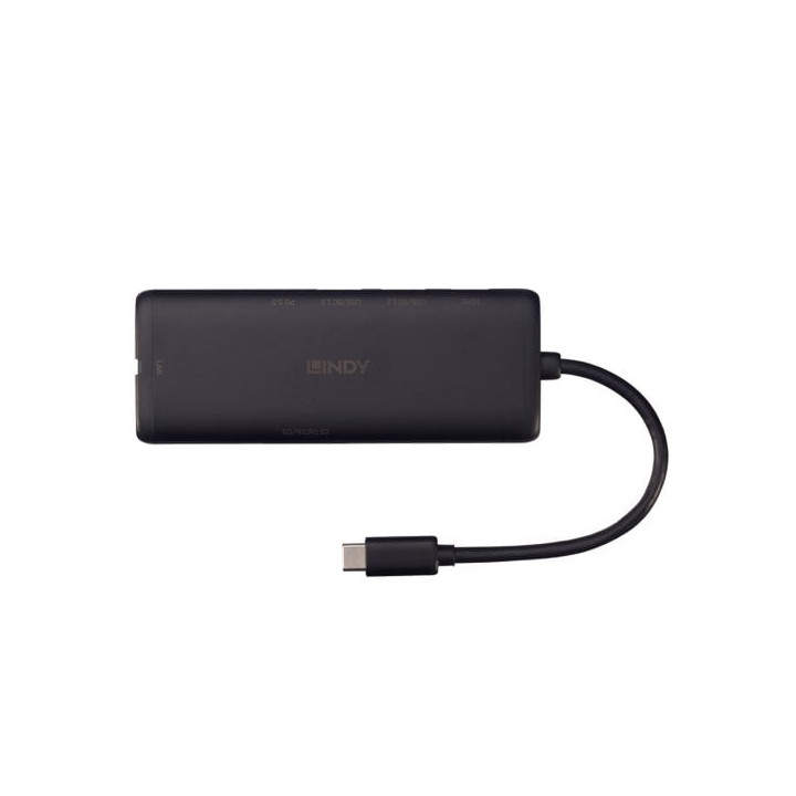 Lindy DST-Mini, Mini Docking Station USB-C pour Laptop avec prise en charge 4k & possibilité de charge 100W — vue 3