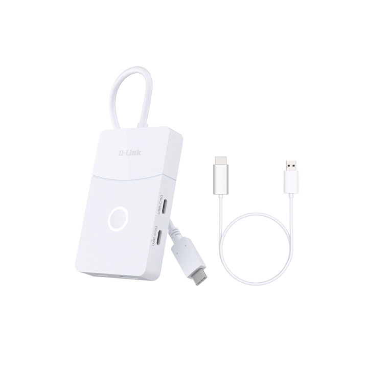 D-Link DUP-501 hub & concentrateur USB 3.2 Gen 1 (3.1 Gen 1) Type-C 5000 Mbit/s Blanc — vue 1