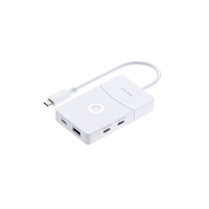 D-Link DUP-501 hub & concentrateur USB 3.2 Gen 1 (3.1 Gen 1) Type-C 5000 Mbit/s Blanc — vue 2